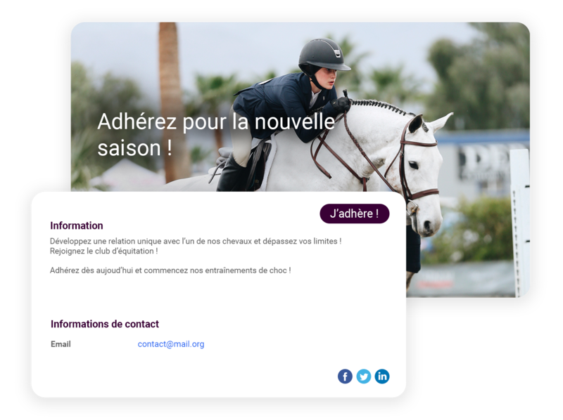 Logiciel club d'équitation