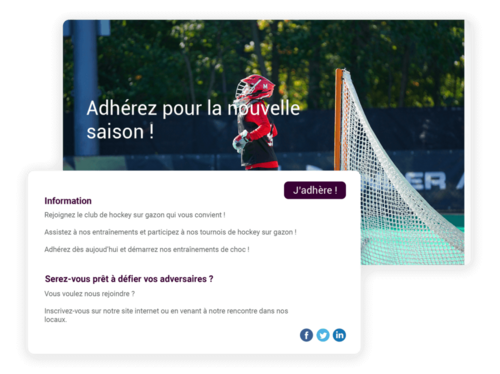 Logiciel club de hockey