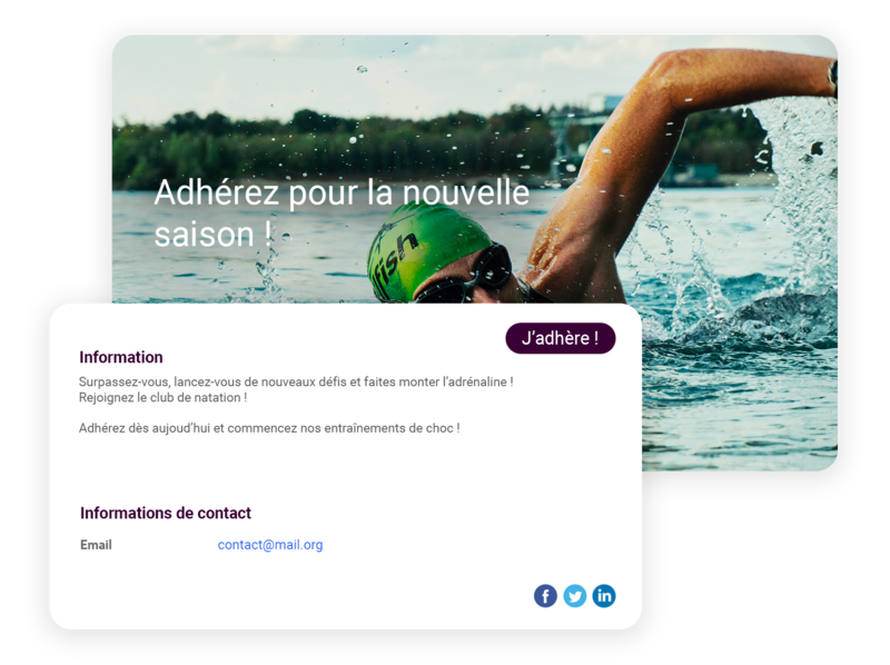 Logiciel club de natation