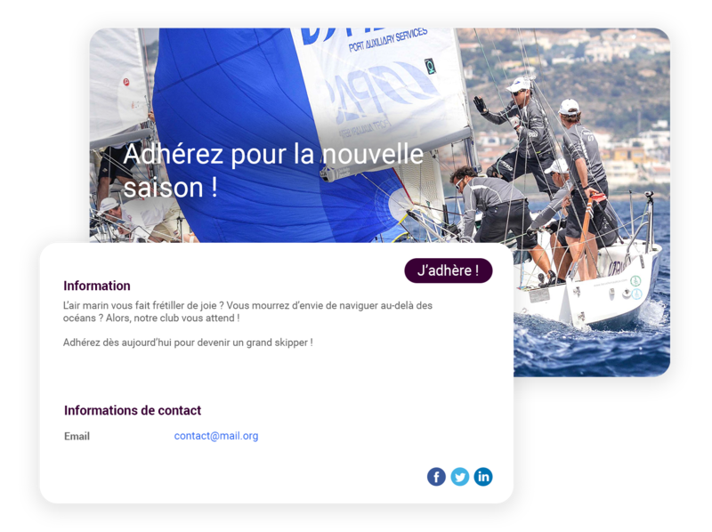 Logiciel club de voile