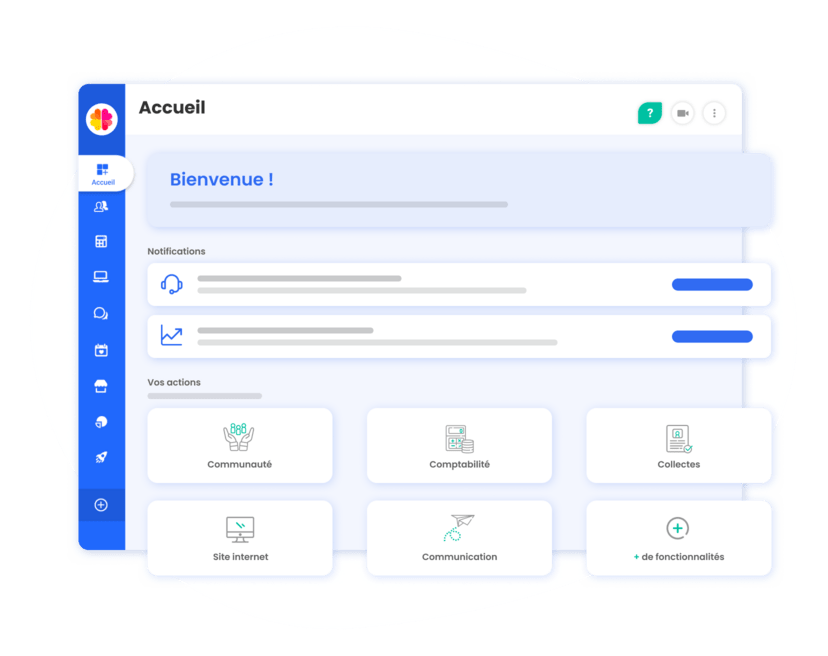 Tableau de bord Logiciel Gestion Association